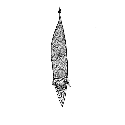 a canoe tattoo design idea
