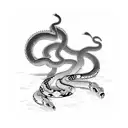 chinese culture with ancient snake tattoo design idea