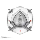 A stingray gracefully swimming through a casino roulette wheel tattoo design idea