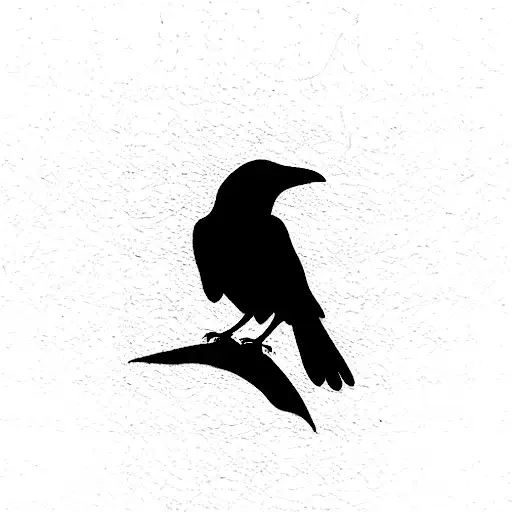 Crow tattoo design idea