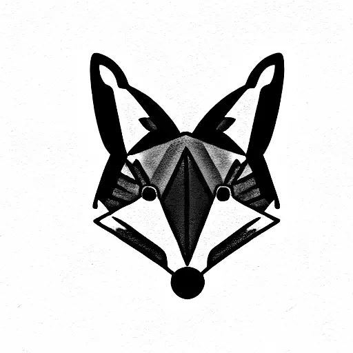 indigenous woman with fox tattoo design idea