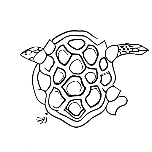 sea turtle  tattoo design idea