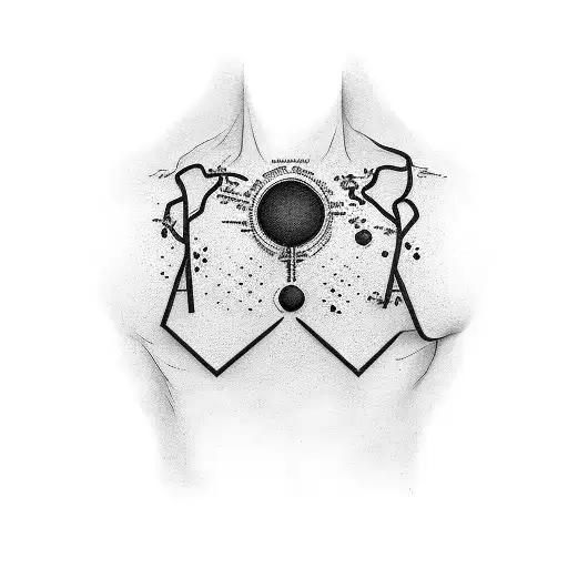 First positive blood type on the chest tattoo design idea