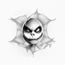 jack skellington & ZERO tattoo design idea