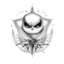 jack skellington & ZERO tattoo design idea