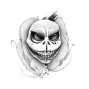 jack skellington & ZERO tattoo design idea