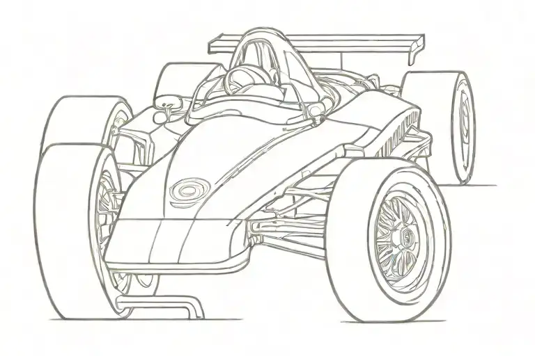 racing car tattoo design idea