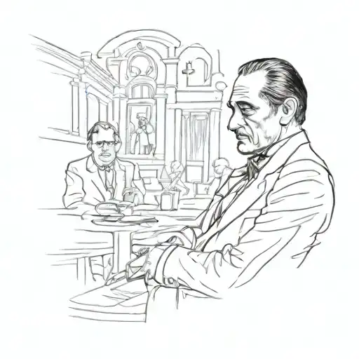 the godfather movie scene tattoo design idea