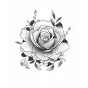 Broken vase with flowers tattoo design idea