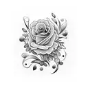 Broken vase with flowers tattoo design idea