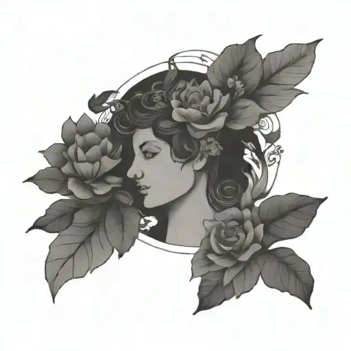 Greek mythology modern patchwork sleeve tattoo design aesthetic tattoo design idea