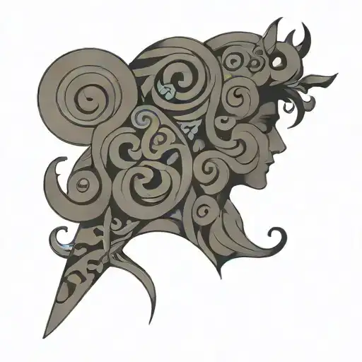 Greek mythology modern patchwork sleeve tattoo symbols tattoo design idea