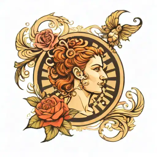 Greek mythology modern patchwork sleeve tattoo design idea