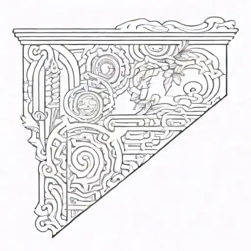 Greek and Roman patch work tattoo design idea