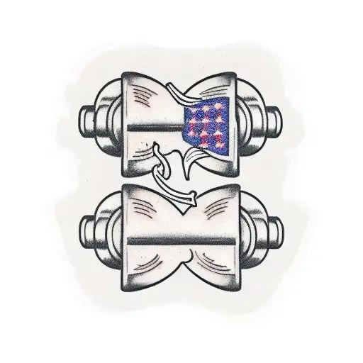 dumbbells  tattoo design idea