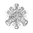 dumbbells  tattoo design idea