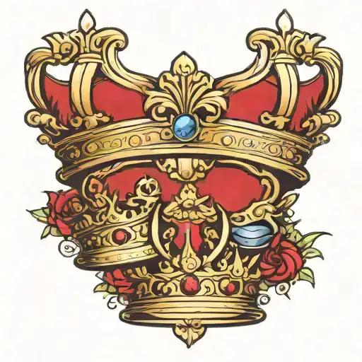 king crowns for matching tattoos for a gay couple & one has the initial B and the other has the initial T tattoo design idea