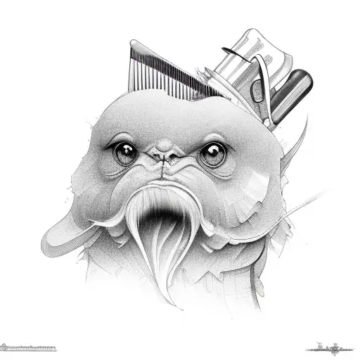 Barber's tools  tattoo design idea