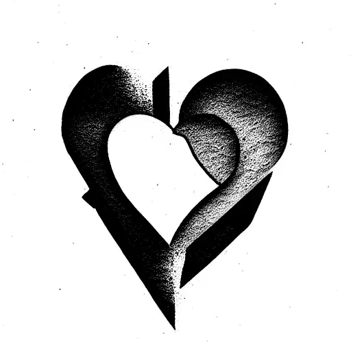 broken Heart  tattoo design idea