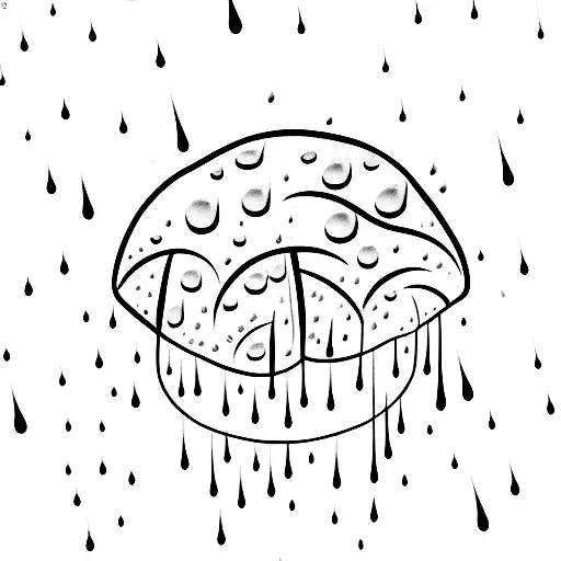 rain drops tattoo design idea