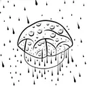 rain drops tattoo design idea