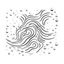 rain drops tattoo design idea