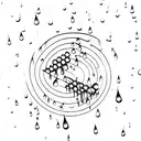 rain drops tattoo design idea