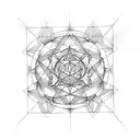 Metatron's cube on the forearm plus sacred geometric figures tattoo design idea