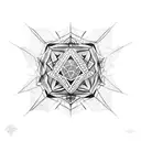 metatron cube tattoo design idea