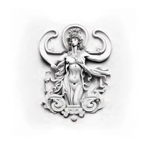 Greek sculpture tattoo design idea