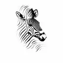Zebra tattoo design idea