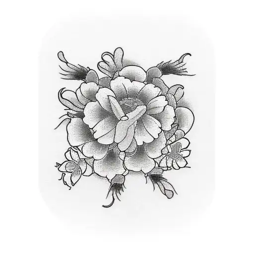 birth flowers for September and March  tattoo design idea