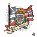 in memory of dad dominican republic flag tattoo design idea