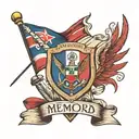 in memory of dad dominican republic flag tattoo design idea