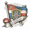 in memory of dad dominican republic flag tattoo design idea