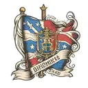 in memory of dad dominican republic flag tattoo design idea