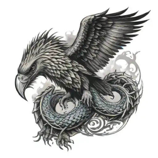 jormungandr and odin's ravens full sleeve tattoo tattoo design idea