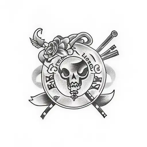 spiced rum and coke tattoo design idea