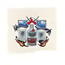 spiced rum and coke tattoo design idea