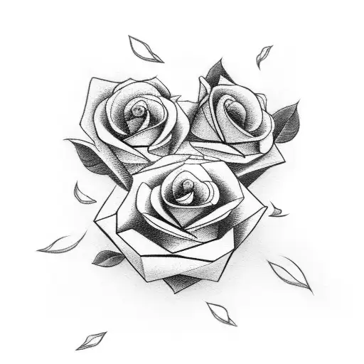 paper boat with roses tattoo design idea