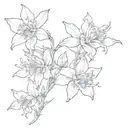 Larkspur flower tattoo design idea
