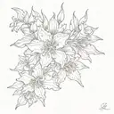 Larkspur flower tattoo design idea