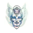 angelic cherub tattoo design idea