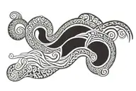 kiwi waves tattoo design idea