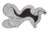 kiwi waves tattoo design idea