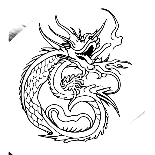 simple dragon tattoo design idea