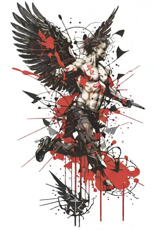 icarus falling from the sun tattoo design idea