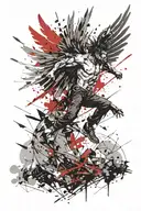 icarus falling from sky tattoo design idea