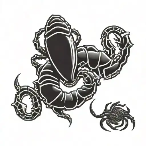 symbol tyet and scorpion tattoo design idea