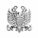 half polish eagle half lily flower tattoo design idea